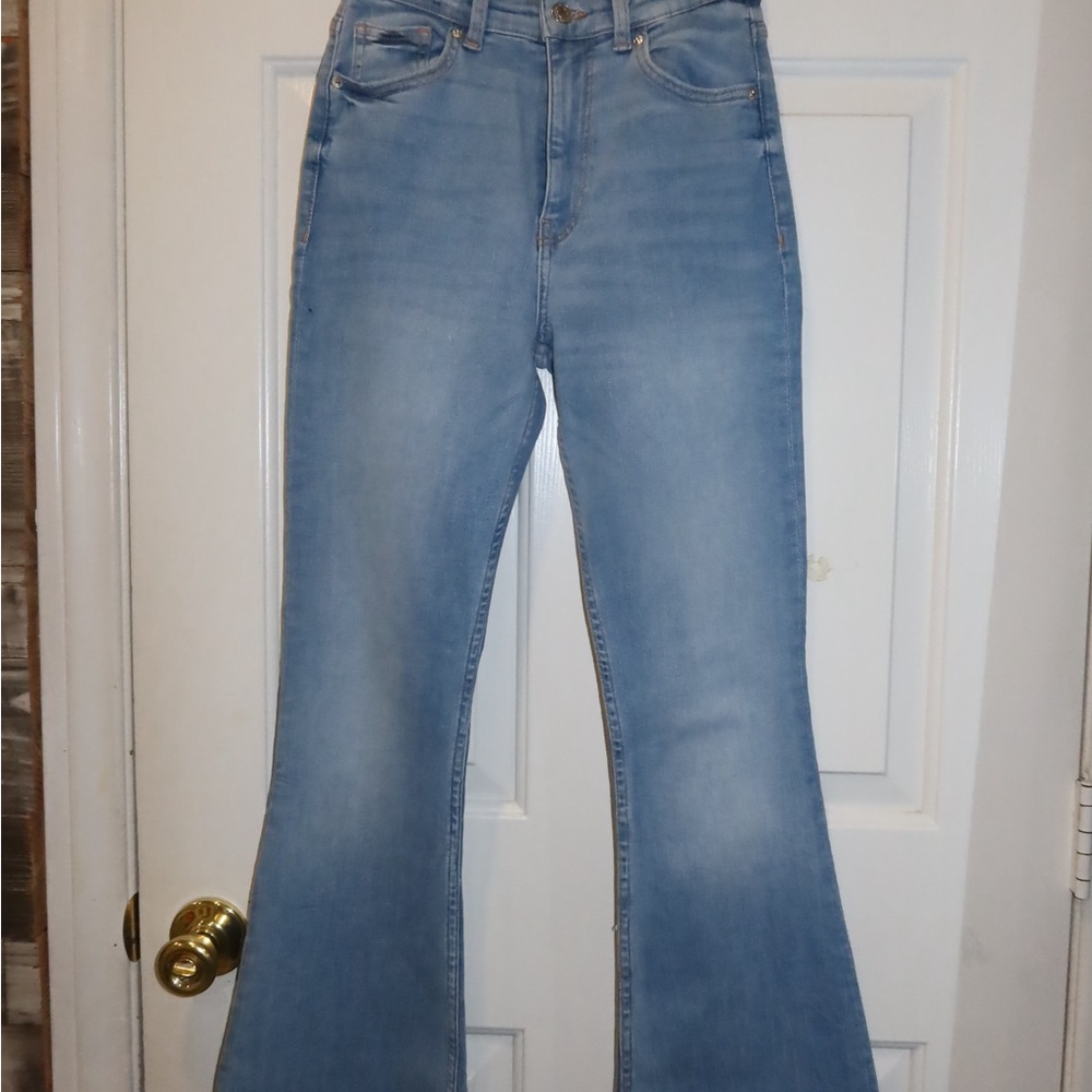 Bershka Light Blue Flare Jeans